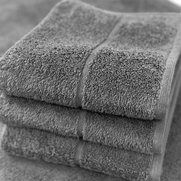 SpaKnit 500gsm Hand Towel 50 x 90cm (Pebble, Charcoal)