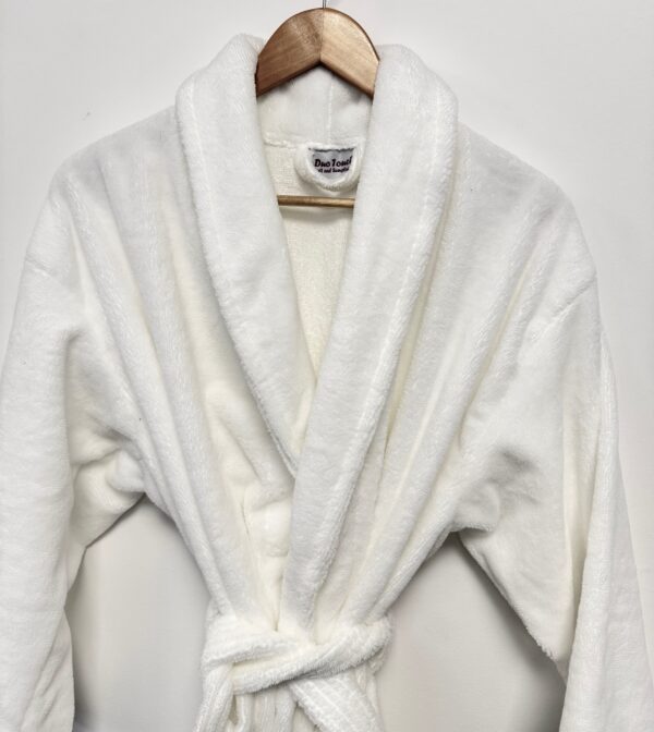 Duo Touch Classic Robe - White