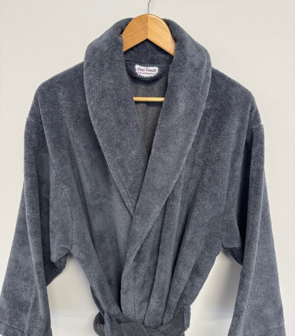 Duo Touch Classic Robe - Charcoal